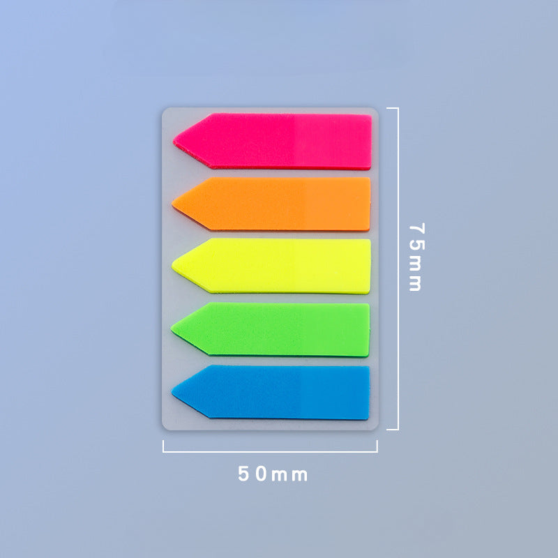 Wholesale PET Fluorescent Plastic Bookmark Sticky Notes